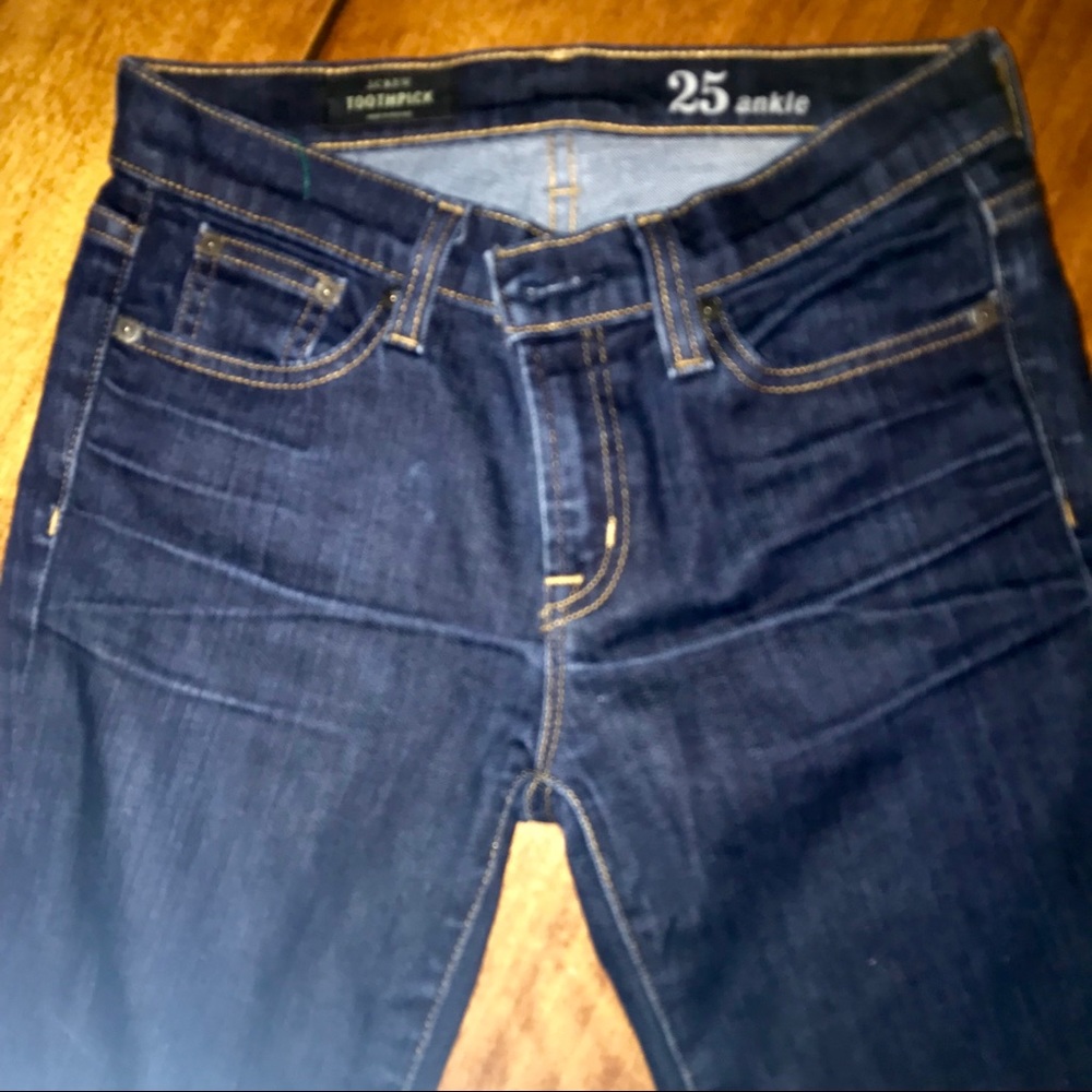 JCrew Toothpick Dark Wash Jeans